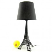 Decorative Black Desk Table Bedside Lamp Shade, Eiffel Tower design, H 42.5cm, 17"