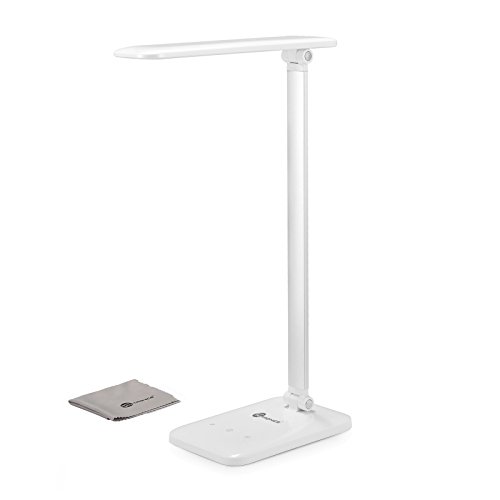 TaoTronics® LED Desk Lamp Touch Control 3-Level Dimmable (6W, Adjustable Arm) - TT-DL08 White