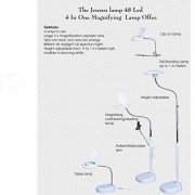 The Jensen daylight 48 Led Height Adjustable Magnifying/Reading Lamp